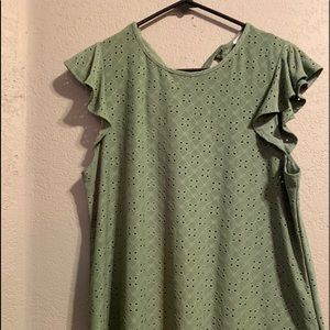 Olive Women’s short sleeve blouse - $13